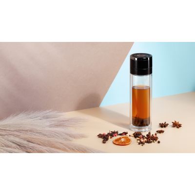 Заварочный термос Press 400 мл, серебристый, черный-1