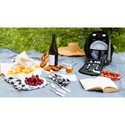 Набор для пикника Австрия на 2 персоны, серый с черным-1
