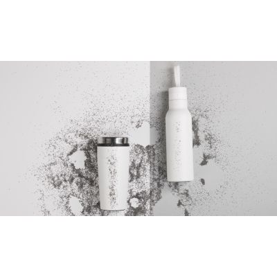 Бутылка для воды Фитнес 700 мл, покрытие пудра, белый-1