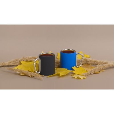 Кружка с карабином Юта 300 мл, покрытие soft touch, синий-5