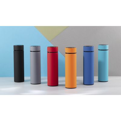 Термос Бостон с индикацией температуры, soft touch, 0,5л., черный-8