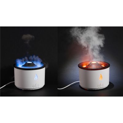 Увлажнитель воздуха Smart Volcano с функцией ароматерапии и интерьерной подсветкой, белый с черным-1