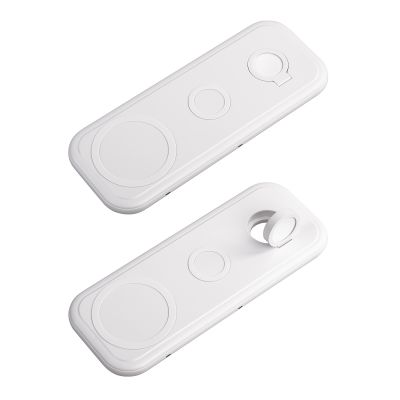 Настольная беспроводная (15W) зарядная станция Snow Board для смартфона, часов и наушников, белый-2
