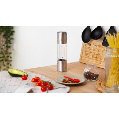 Мельница для специй Spice flip двойная, серебристый-4