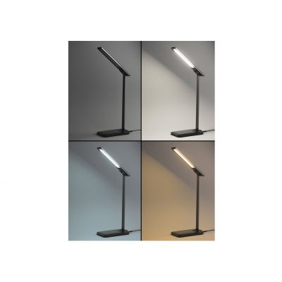 Лампа с беспроводным зарядным устройством High Light, черный-3