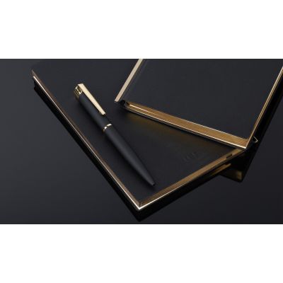 Ежедневник недатированный Аскона, А5, черный с золотом-7