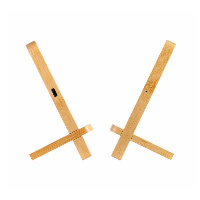 Складная беспроводная (15W) зарядная станция Puzzle с подсветкой логотипа, бежевый-5