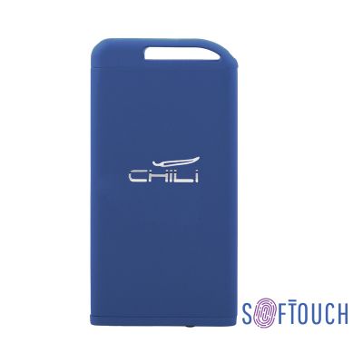 Зарядное устройство Theta, 6000 mAh, 2 выхода USB, покрытие soft touch, темно-синий-0