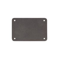 Шильд 4х6 см имитация кожи, серый