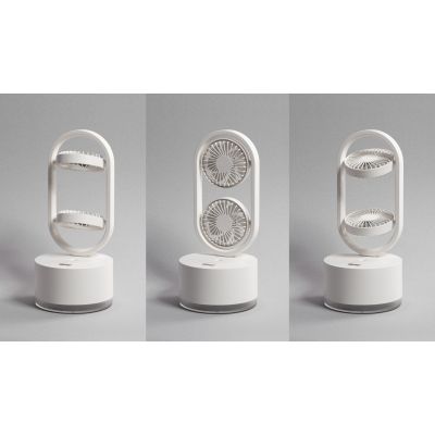 Портативный увлажнитель воздуха Smart Wind с двумя вентиляторами, белый-1