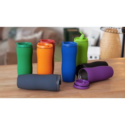 Термостакан Монтана 400 мл, покрытие soft touch, фиолетовый-4