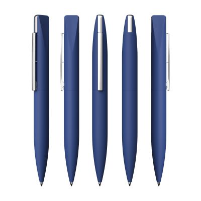 Ручка шариковая Callisto с флеш-картой 32Gb, покрытие soft touch, темно-синий-2
