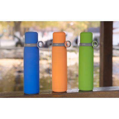 Термос Урал 600 мл, покрытие soft touch, зеленое яблоко-1