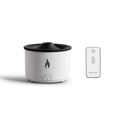 Увлажнитель воздуха Smart Volcanoс пультом ДУ,  функцией ароматерапии и интерьерной подсветкой, белый с черным-1