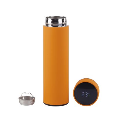 Термос Бостон с индикацией температуры, soft touch, 0,5л., оранжевый-2