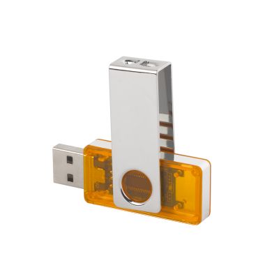 Флеш-карта TWISTA Transparent MS, 8Гб, оранжевый/прозрачный-0