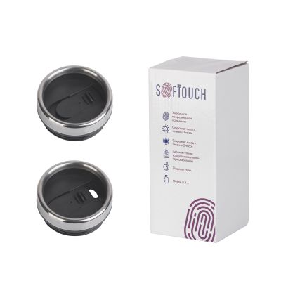 Термостакан Эльбрус 400 мл, покрытие soft touch, красный-5