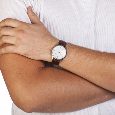 Часы наручные, белый с серебром-2