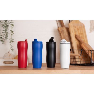 Термостакан Монтана 400 мл, покрытие пудра, белый-4