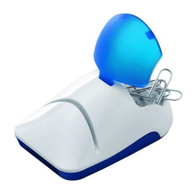 Скрепочница, белый/голубой-0