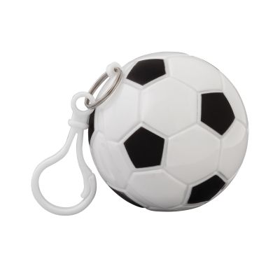 Дождевик Футбол в футляре с карабином, белый с черным-0