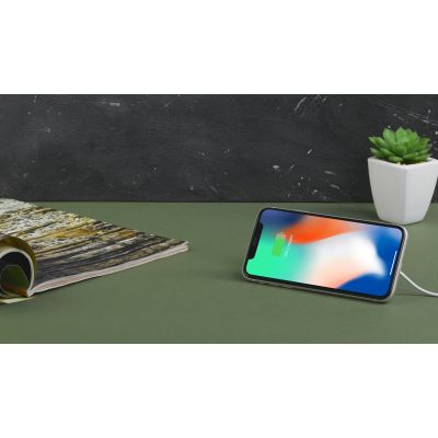 Настольное беспроводное зарядное устройство-подставка Satellite, белый-6