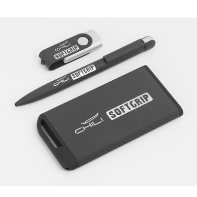 Зарядное устройство Theta SOFTGRIP с фонариком, 4000 mAh, черный, черный-2