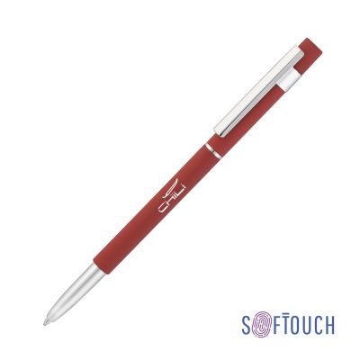 Ручка шариковая Star, покрытие soft touch, красный-0
