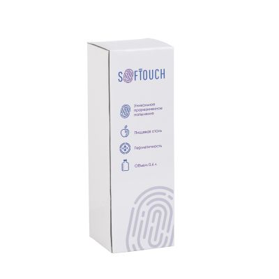 Бутылка для воды Индиана 600 мл, покрытие soft touch, желтый-4
