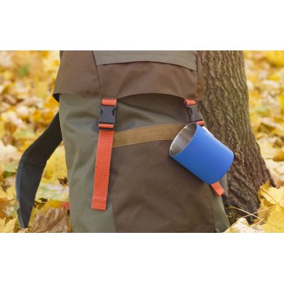 Кружка с карабином Юта 300 мл, покрытие soft touch, синий-1