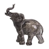 Скульптура Слон, черный с серым