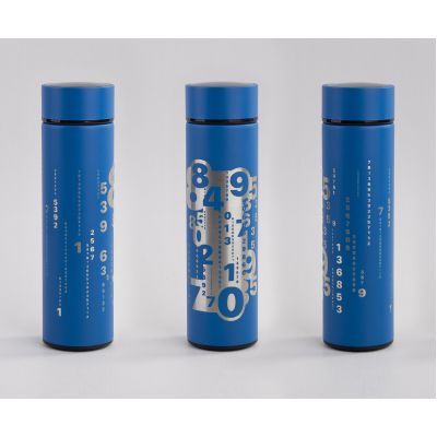 Термос Бостон 500 мл с индикацией температуры, пудра, синий-4