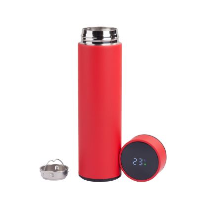 Термос Бостон с индикацией температуры, soft touch, 0,5л., красный-2