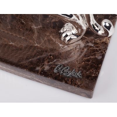 Скульптура Пантера, серебристый-2