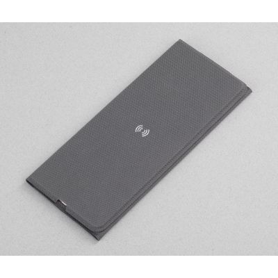 Коврик-трансформер Cool Gray с беспроводным зарядным устройством, переработанный пластик (RPET), серый-2