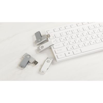 Флеш-карта Vostok, объем памяти 16Gb, покрытие soft touch, белый-1