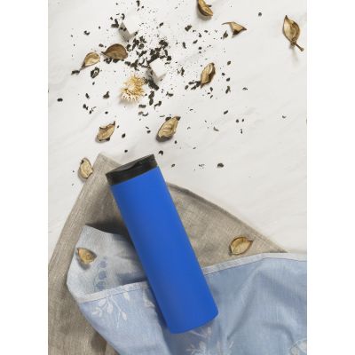 Термостакан Брайтон 500 мл, покрытие soft touch, синий-1