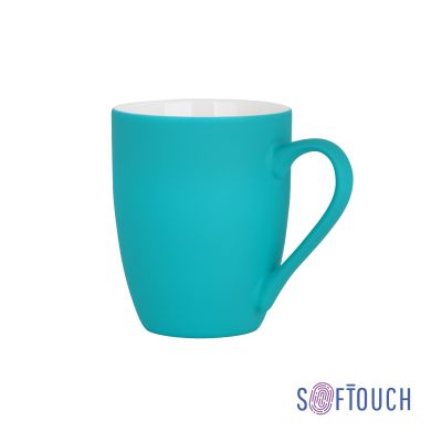 Кружка Trend, покрытие soft touch, бирюзовый-0