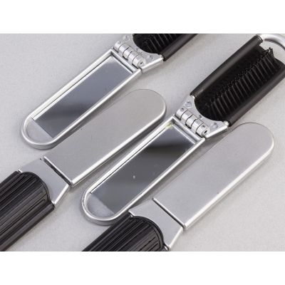 Расческа с зеркалом, серебристый-5