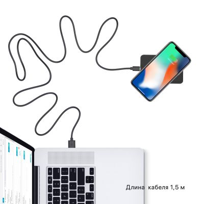 Настольное беспроводное зарядное устройство Touchy, черный-1