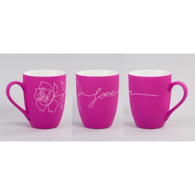 Кружка Trend, покрытие soft touch, фуксия-3