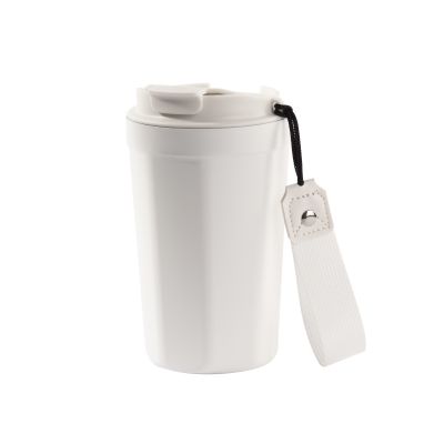 Термостакан Eclipse 400 мл, покрытие пудра, серый, белый-0