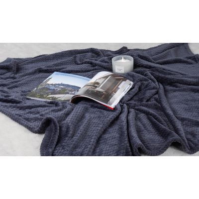 Плед Волна, темно-серый-1