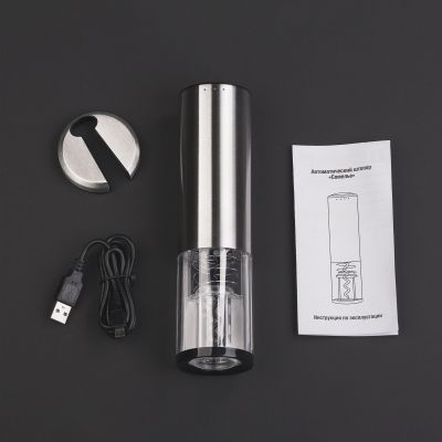 Штопор автоматический Сомелье с батареей, 500 mAh, серебристый-6
