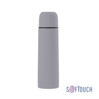 Термос Крит 500 мл, покрытие soft touch, серый