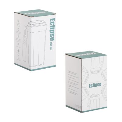 Термостакан Eclipse 400 мл, покрытие пудра, синий, синий-7