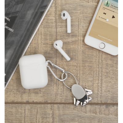 Брелок Самолет, серебристый-1