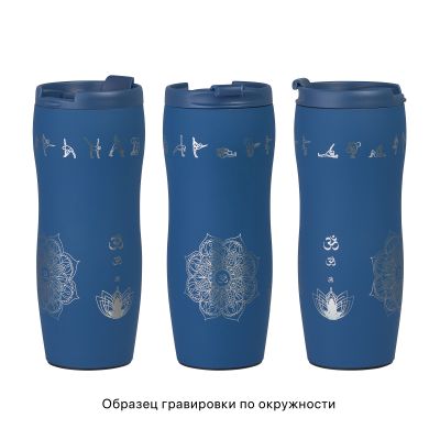 Набор подарочный Дуэт, покрытие soft touch, синий-4