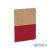 Блокнот Фьюджи, формат А5, покрытие soft touch+пробка, красный