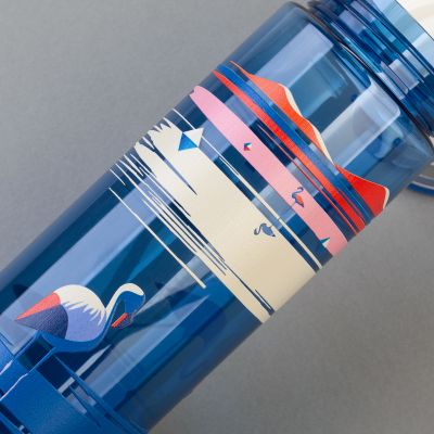 Бутылка для воды Vita 600 мл, синий с белым-9